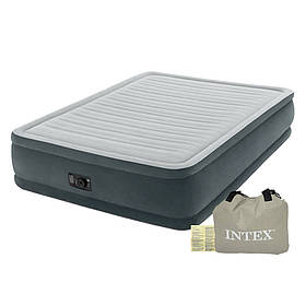 Надувне ліжко матрац з вбудованим насосом (203-152-46см) Intex 64126