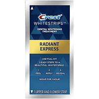 Отбеливающие полоски для зубов Crest 3D Whitestrips Radiant Express 1 пара (2шт)