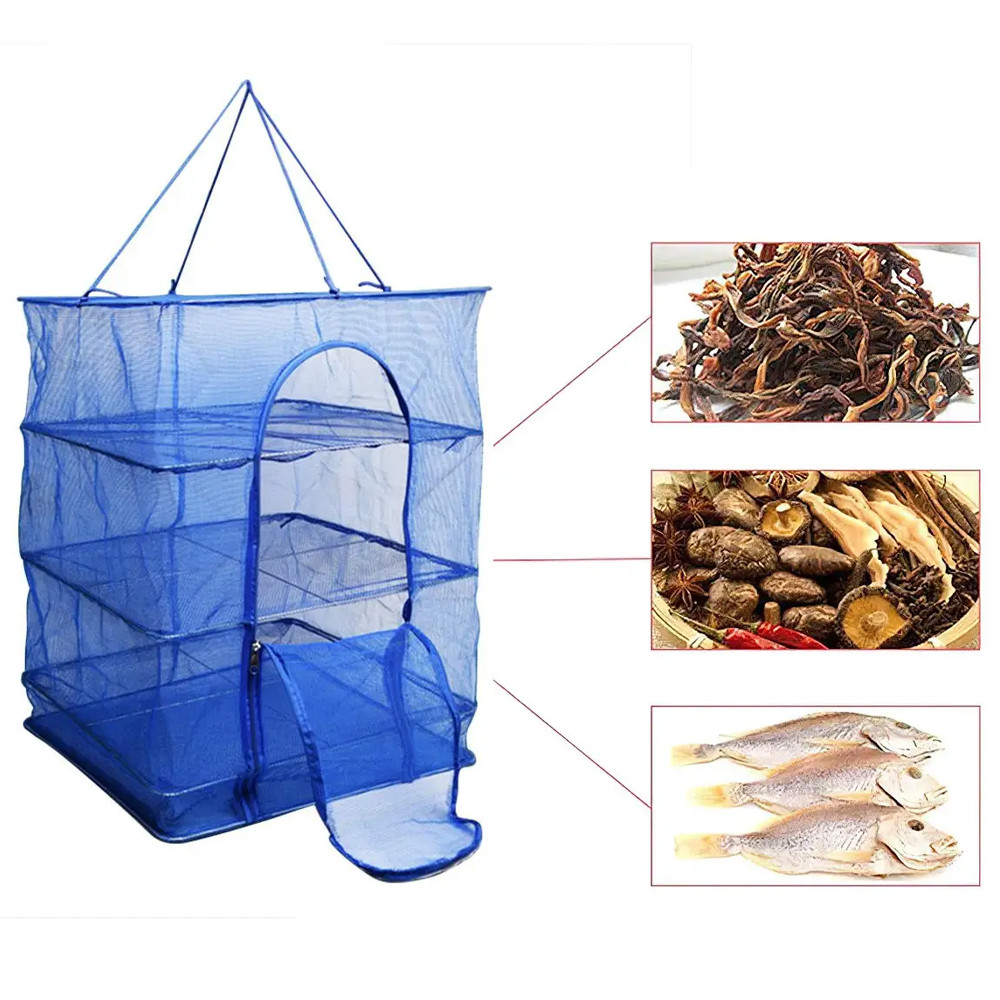 Купить Сетка для сушки рыбы 45×45×65см / Складная сушилка фруктов ...