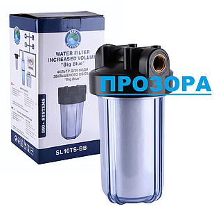 Фільтр-колба + ПП картридж Bio+ systems SL10-BB Big Blue 10" 1" (прозора)