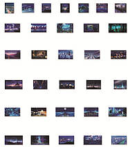 Набір вінілових наклейок стикерів Нічні Пейзажі Стикербомбінг на авто ноутбук стіну 60 шт., фото 5