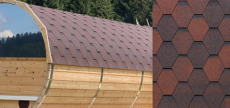 Бітумна черепиця Tegola ECO ROOF HEXAGONAL Shaded Red, фото 3
