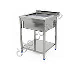 Мийка 1-секційна з бортом та полицею 500/500/850 мм, фото 2