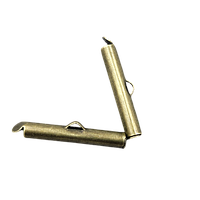 Зажим-концевик Finding Цилиндр слайдер 3.2 мм Античная бронза 25 мм x 6 мм
