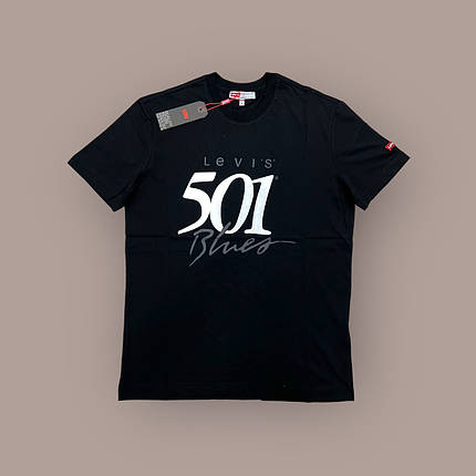 Футболка брендова 501 Blues — Black, фото 3
