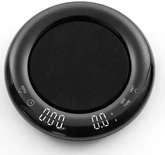 Ваги кавові з таймером Nano Smart Round Scale, з usb зарядкою електронні, круглі, для кав'ярні, настільні