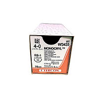 Монокріл (Monocryl) 4-0 колюча модифікована Тапер Поінт (Taper Point) 17 мм, 1/2 кола, фіолетовий 70 см, 1шт.