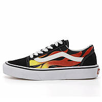 Мужские / женские кеды Vans Old Skool Flame, замшевые кеды ванс олд скул