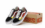 Чоловічі / жіночі кеди Vans Old Skool Flame, замшеві кеди ванс олд скул, фото 4
