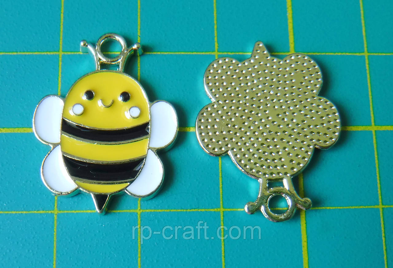 Підвіска металева Бджола, 18х23 мм, фото 1
