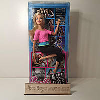 Барби Йога Розовый Топ Блондинка Barbie Made to Move Posable Doll in Pink Color-Blocked Top and Yoga Leggings