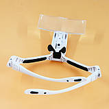 Окуляри лупа на гумці з підсвіткою і зі змінними лінзами, бінокулярні 9892BP, фото 8