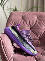 Женские стильные кроссовки фиолетовые Adidas Yeezy Boost сетка, адидас изи буст 500 только 36 38 размер