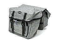 Велосумка штани, на багажник 35x28x14cm сірий BRAVVOS F-091-2, водовідшто. матеріал