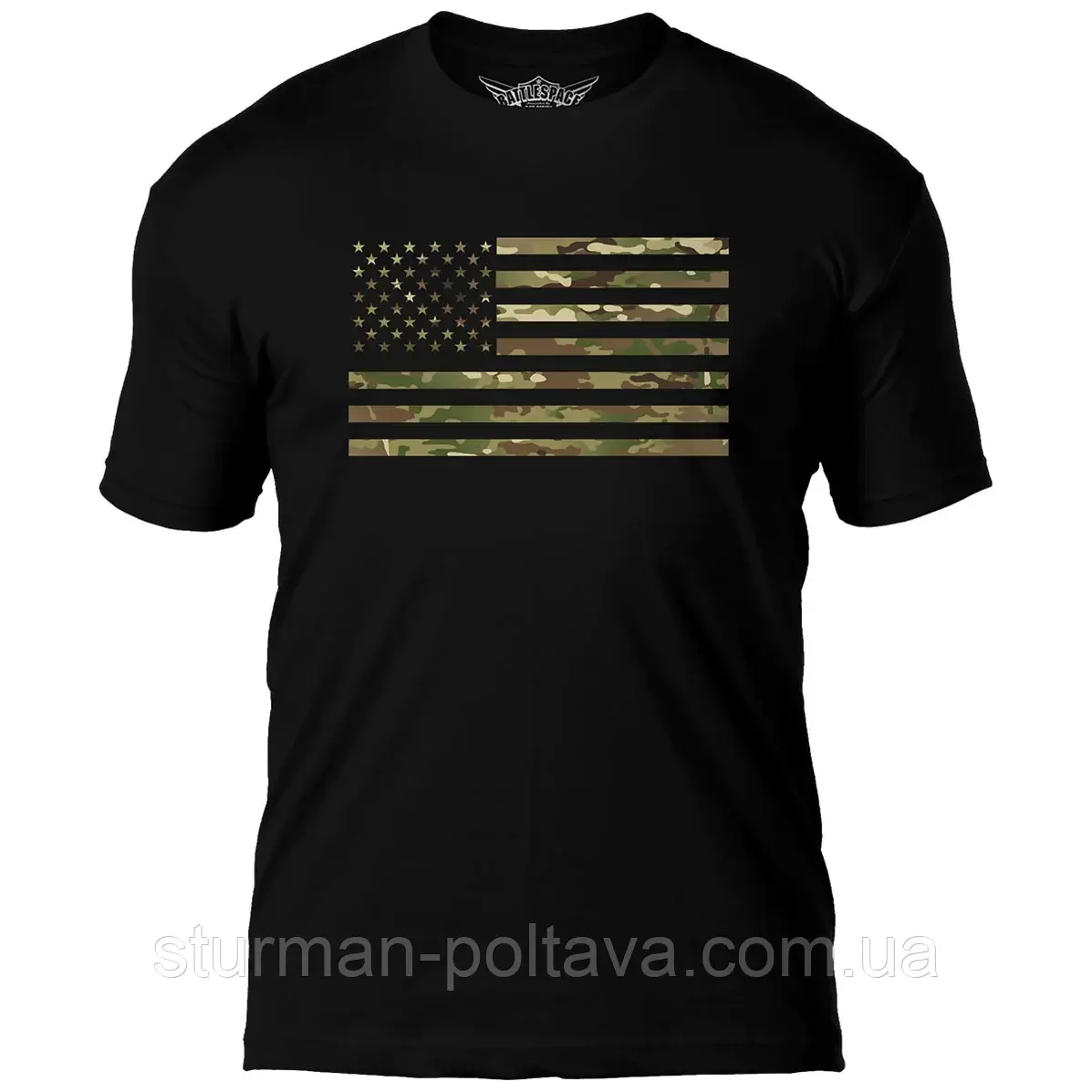 Футболка чоловіча патріотична 7.62 Design камуфляжний прапор USMC Woodland MARPAT Flag Battlespace розм- S