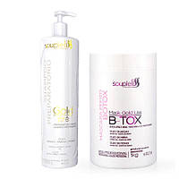 SoupleLiss B-tox Gold Liss Ботекс для волос выпрямляющий. Набор с шампунем глубокой очистки