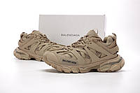 Кроссовки женские бежевые Balenciaga Track 3.0 Beige Premium. Беговые кроссовки модные Баленсиага Трек