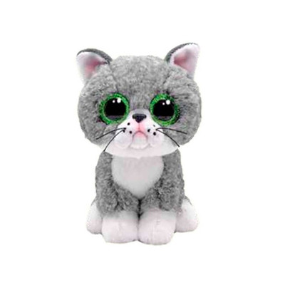 Дитяча м'яка іграшка TY Beanie Boo's Cірий котик FERGUS 36581