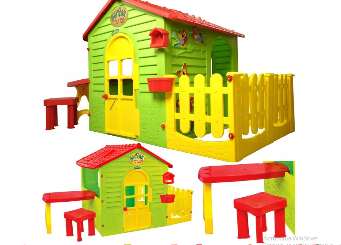 Дитячий ігровий будиночок Mochtoys пластиковий 12 м +