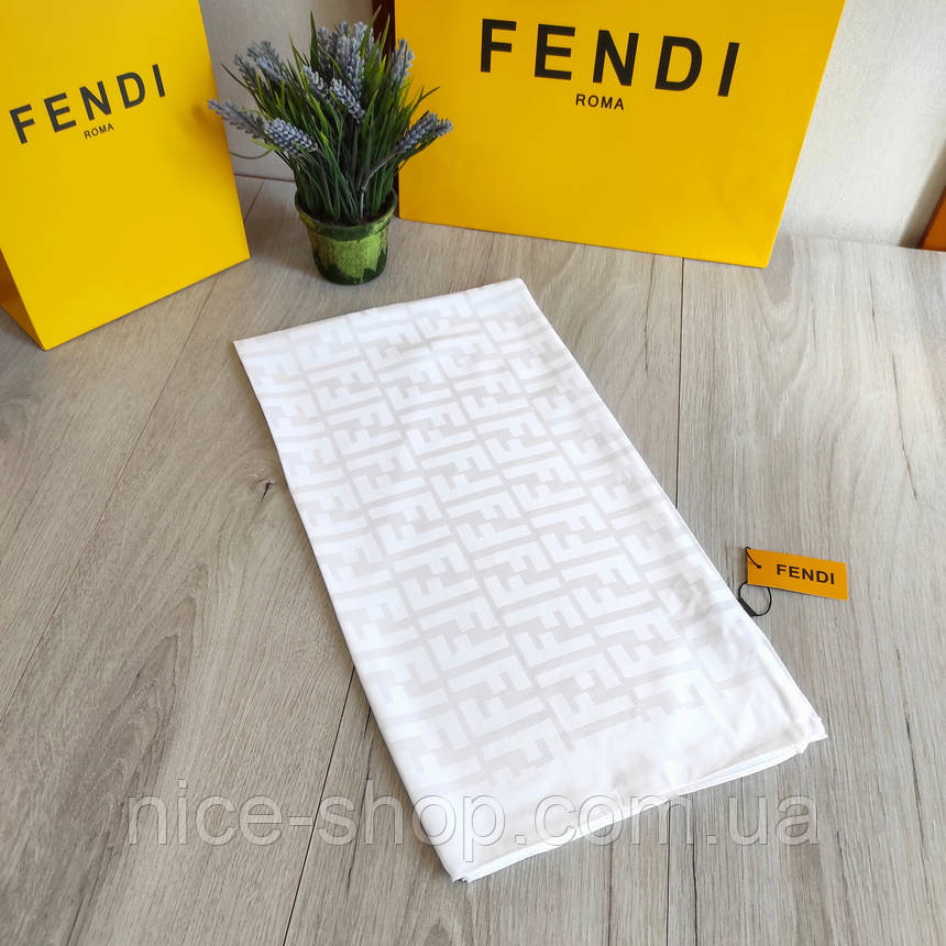 Хустка Fendi шовк біла, фото 1