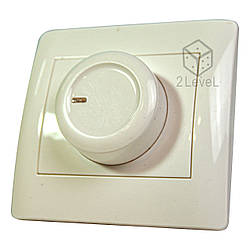 Регулятор обертів двигуна з підрозетником Білий димер Регулятор потужності мотора димососа oskar