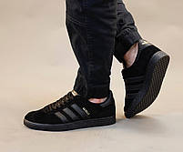 Чоловічі кросівки чорні Adidas Gazelle black. Замшеві кеди весна літо чоловічі Адідас Газель, фото 10