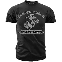 Футболка чоловіча US Marines Corps "Semper Fidelis" Девіз "Ведь вірний" Black Ink Design США розм S
