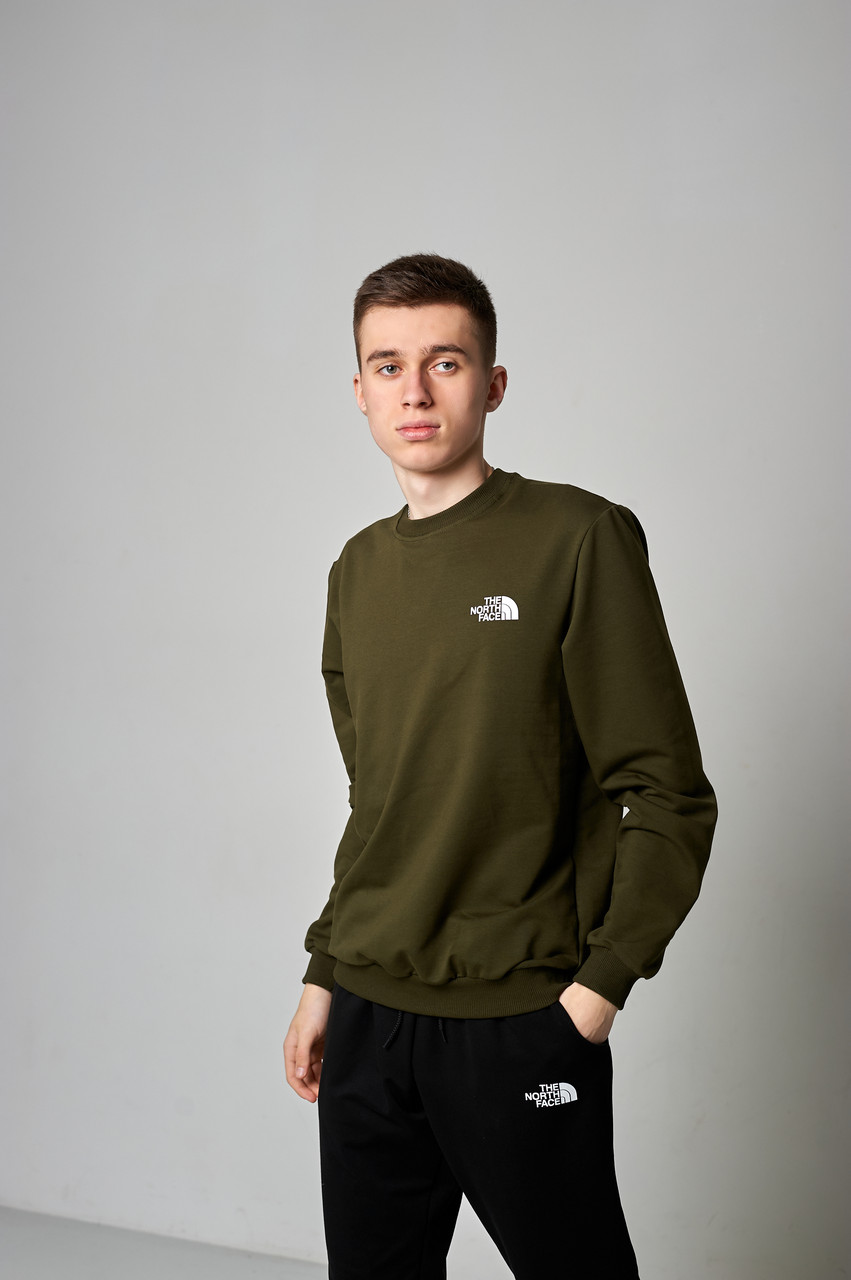 Чоловічий світшот The North Face, хакі кольору - фото 1 - id-p1837244676