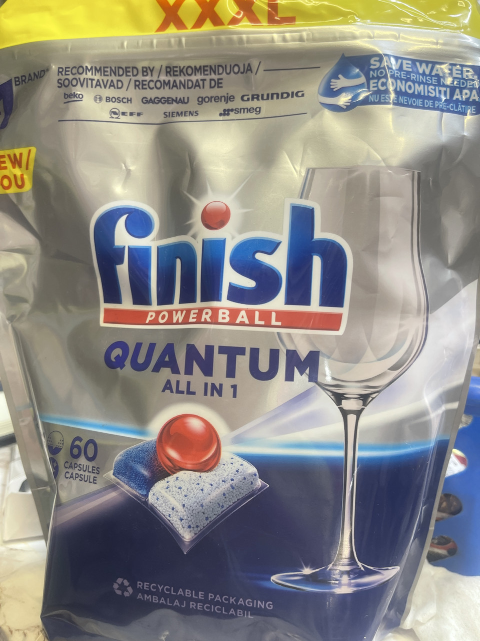 Таблетки Finish Quantum, -таблетки для посудомийних машин 60 штук