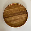 Сервірувальна дошка дерев'яна тарілка для подачі стейка шашлику м'ясних страв та нарізки 29х29 см "Араунд", фото 6