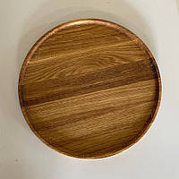 Сервировочная доска деревянная тарелка для подачи стейка шашлыка мясных блюд суши и нарезки 24х24 см "Араунд"