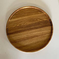 Сервірувальна дошка дерев'яна тарілка для подачі стейка шашлику м'ясних страв та нарізки 24х24 см "Араунд"