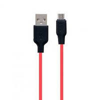 Кабель Hoco X21 Plus Silicone Micro USB (1m) (black/red) 23772