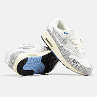 Красиві кроссівки жіночі Nike Air Max 1 Safari. Світлі  кроссівки з принтом Найк Аір Макс 1 для дівчат., фото 7
