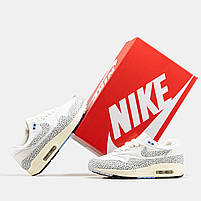 Красиві кроссівки жіночі Nike Air Max 1 Safari. Світлі  кроссівки з принтом Найк Аір Макс 1 для дівчат., фото 9