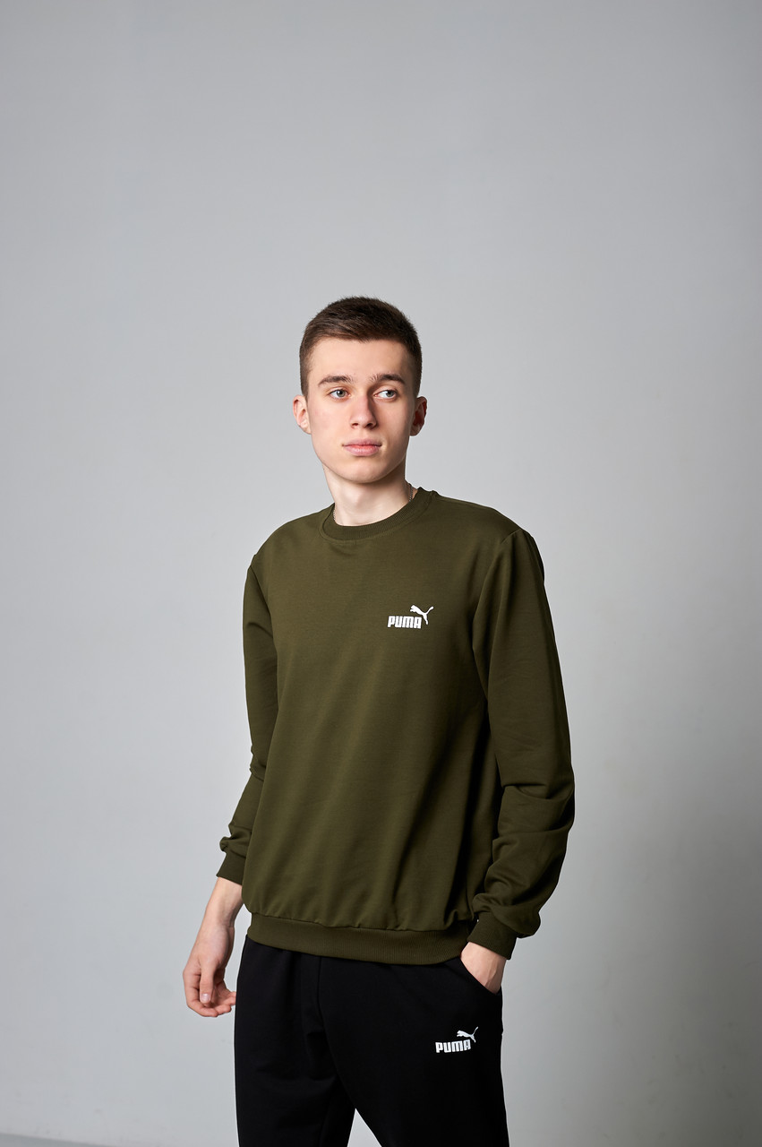 Чоловічий світшот Puma, хакі кольору