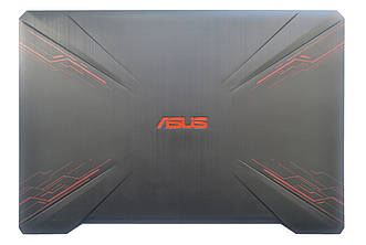 Кришка дисплея для Asus FX80, FX80G, FX504, FX504G чорна (червоні смуги)