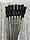 Комплект шампурів BLACK 7ш з лакованою дерев"яною ручкою 63см/3мм в чохлі, фото 4