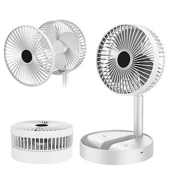 Складаний телескопічний вентилятор Telescope Fan, з USB / Ручний настільний міні вентилятор