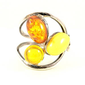 Каблучки з бурштином