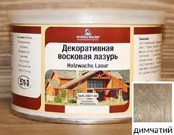 Воскова морилка для дерева димчастий, банка 1л (розлив)