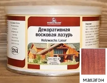 Воскова морилка для дерева махагон, банка 1л (розлив), фото 1