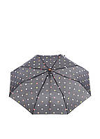 Зонт-полуавтомат Ferre Milano Черный с оранжевой ручкой (595)