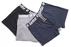 Чоловічі шорти набір 3 шт на широкій гумці Lotto чорні/сірі/сині (розміри: 46-50)