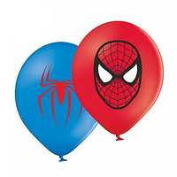 Латексні повітряні кулі Belbal Людина Павук Спайдермен, мікс червоний, синій, 12" 30 см, 5 шт