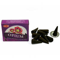 Аромапалочки Hem Opium Опиум конусы безосновные