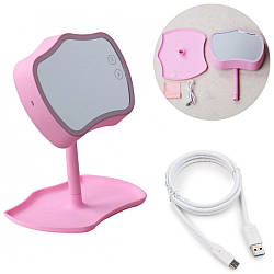 Настільне дзеркало з підсвічуванням та підставкою Mirron Lamps / Косметичне дзеркало з сенсорним екраном