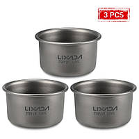 Титановые рюмки Lixada SG-02 объём 35ml. Титановая рюмка 3шт.