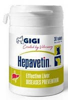 Хепаветин Gigi комплексный растительный гепатопротектор для собак и кошек, 30 таблеток