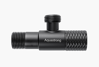 Кран приборный угловой черный AQUASTRONG D8 M1/2 х M1/2